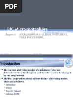 PIC Microcontrollers: Chapter 7: Addressing Modes, Bank Switching, Table Processing