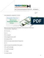 MCQs in Microwave Communications Part VII Answers