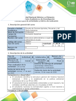 Guía de Actividades y Rubrica de Evaluacion Fase 1 - SINA (Ley 99 De1993) y Legislación Ambiental Del Colombia