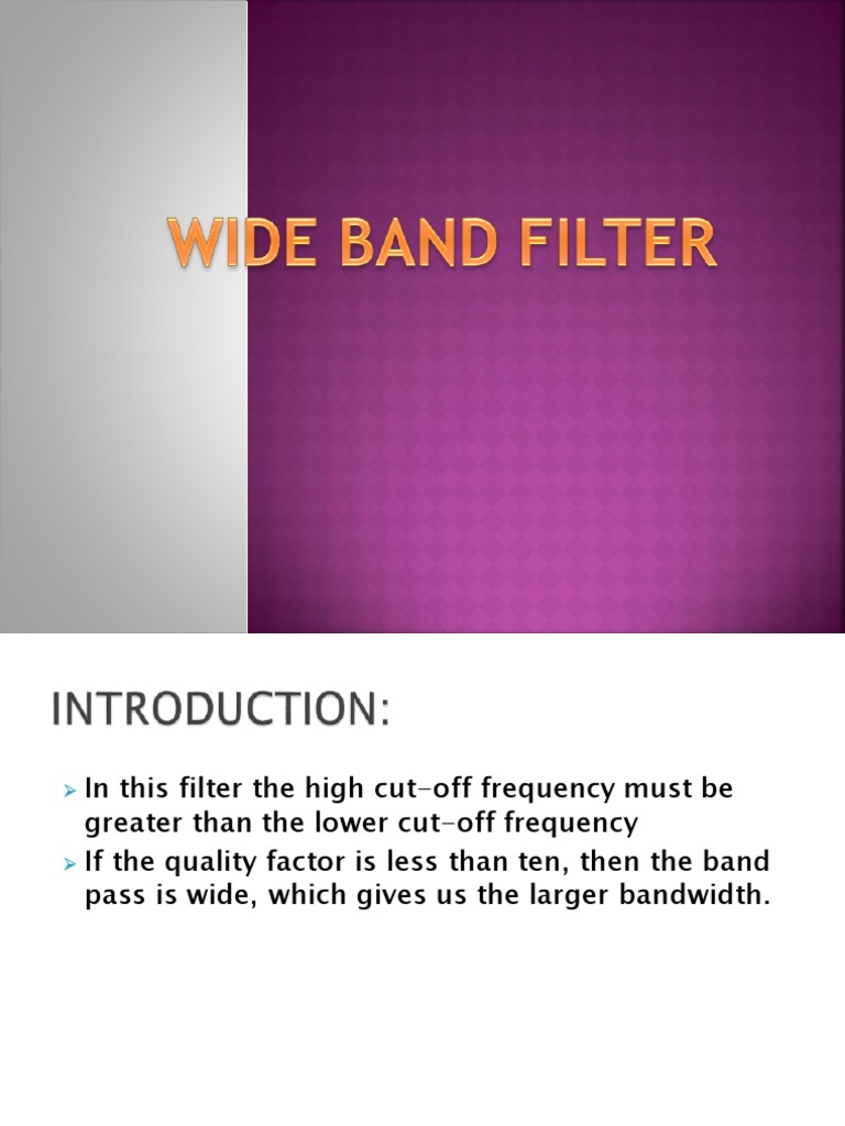 Filters PDF Electronic Filter Low Pass Filter
