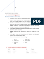 Online Learning About Taking Blood Samples