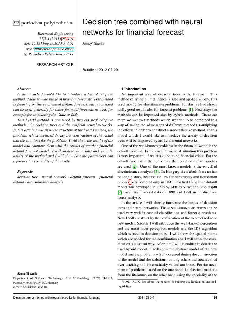 Hybrid Model for Financial Forecasting | PDF | Forecasting | Artificial ...