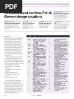 Structural Use of Bamboo. Part 4: Element Design Equations: Synopsis