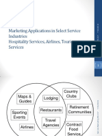 Marketing Applications in Select Service Industries Hospitality Services, Airlines, Tourism Services