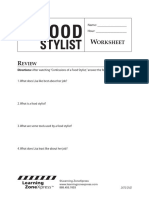 3470 Confess of Food Stylist Worksheet