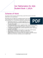 A Level Further Mathematics For AQA Mechanics Student Book 1 (AS/A Level) Scheme of Work