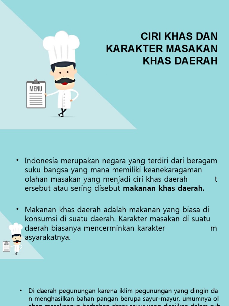Ciri Khas Dan Karakter Makanan Khas Daerah Pdf