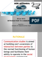 SCCA 1013 Introduction To Communication: History of Communication Study