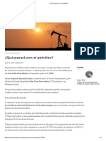 ¿Qué Pasará Con El Petróleo?