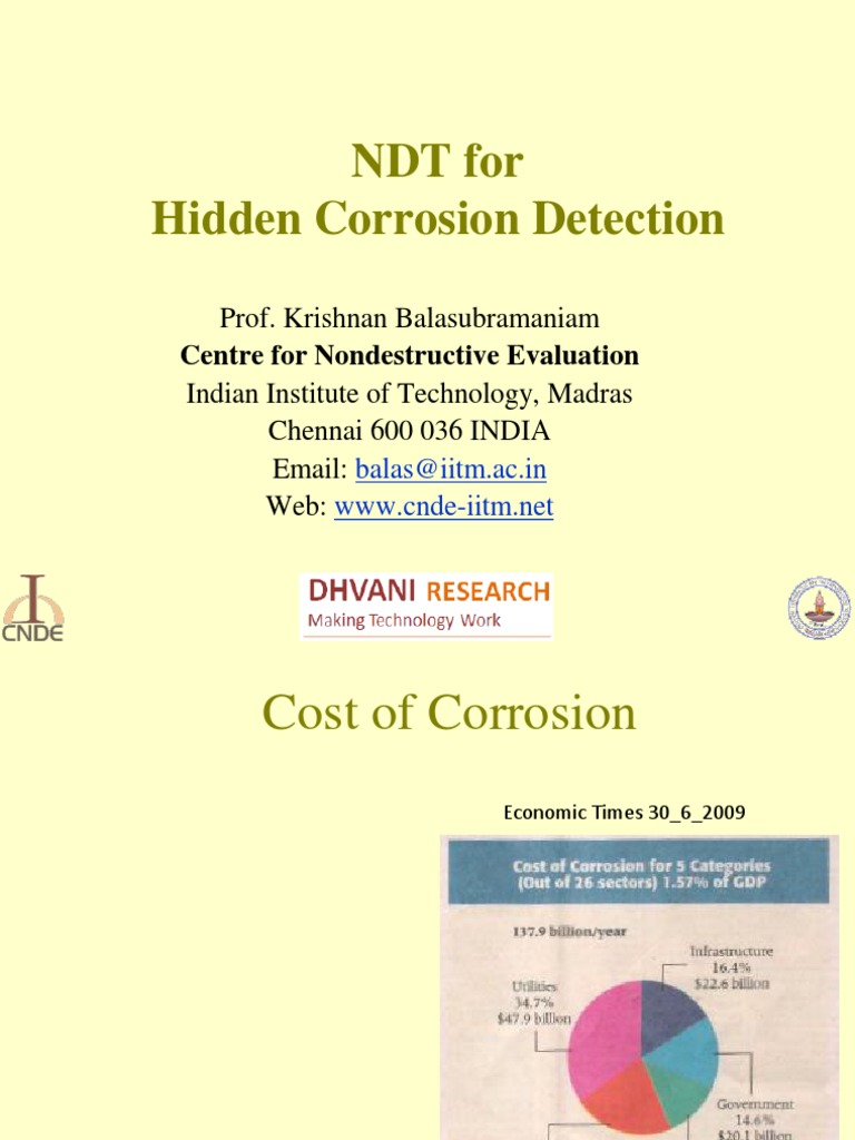 NDT For Corrosion Inspection | PDF | Nondestructive Testing | Applied ...