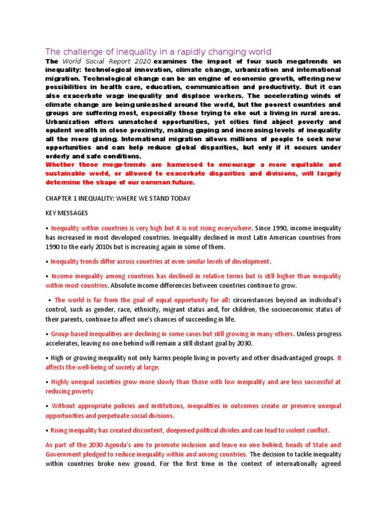 Tackling Global Inequality Trends | PDF | Economic Inequality ...