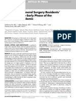 Addressing General Surgery Residents ' Concerns in The Early Phase of The COVID-19 Pandemic