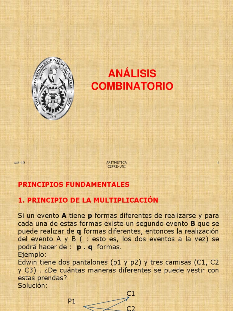 Fundamentos del Análisis Combinatorio | PDF | Permutación | Teoría de ...