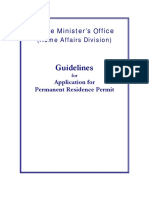 Guidelines: Prime Minister's Office