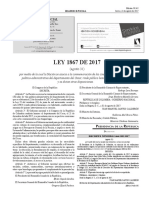 Ley 1867 de 2017 (50 Años de Vida Político-Administrativa Del Departamento Del Cesar)