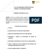 Protocolo - Bioseguridad TORRES&EQUIPOS