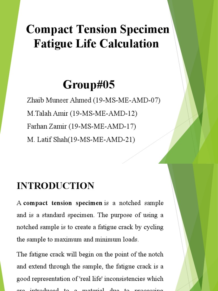 Compact Tension Specimen Fatigue Life Calculation | PDF