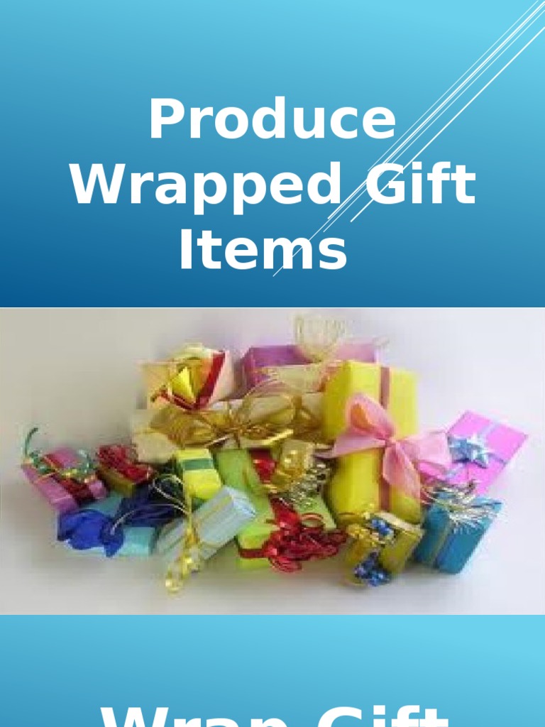 Produce Wrapped Gift Items PDF