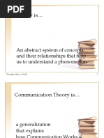 COMMUNICATION THEORY Introduction - REVISED