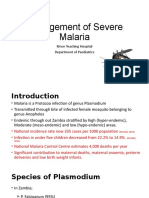 Management of Severe Malaria: Kitwe Teaching Hospital Department of Paediatrics