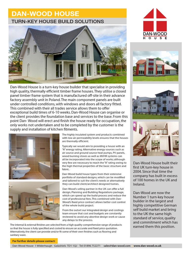 DanWood House TurnKey House Build Solutions PDF Efficient Energy
