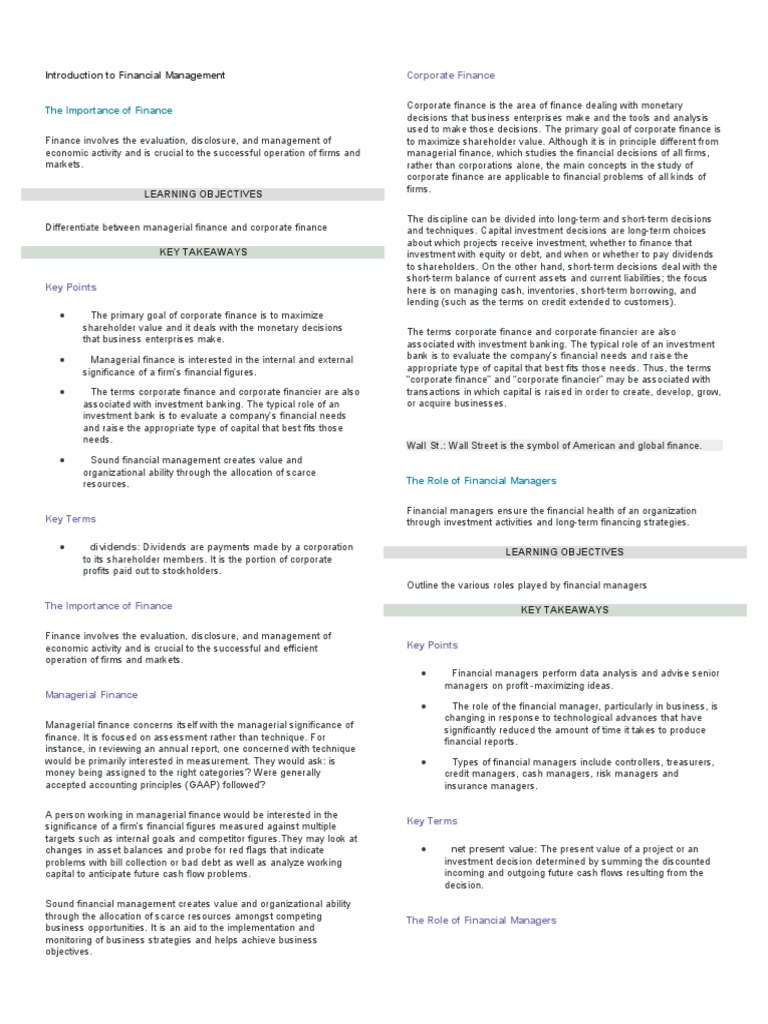 Understanding Financial Management Basics | PDF | Financial Statement ...