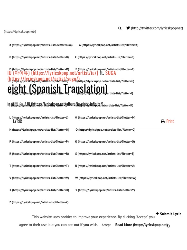 IU SUGA Eight Letra en Español Traducción BTS | PDF | Popular Music