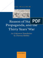 Noel Malcolm - Reason of State, Propaganda and The Thirty Years' War - An Unknown Translation by Thomas Hobbes-Clarendon Press (2007) PDF