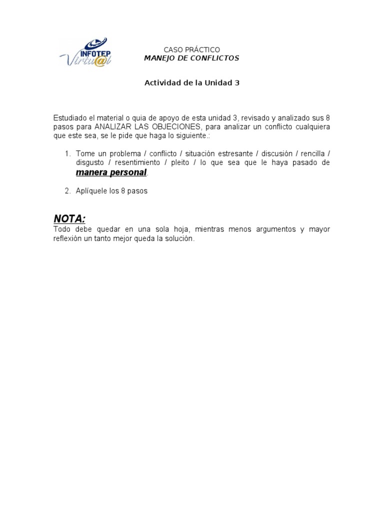 Actividad 3 | PDF | Crecimiento personal y profesional | Relaciones ...