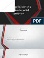 Logistic Processes in A Post-Disaster Relief Operation