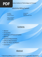 Electricity Billing System: Kakatiya Institute of Technology and Science