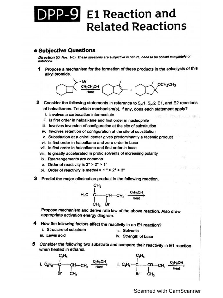 E1 Questions DPP | PDF