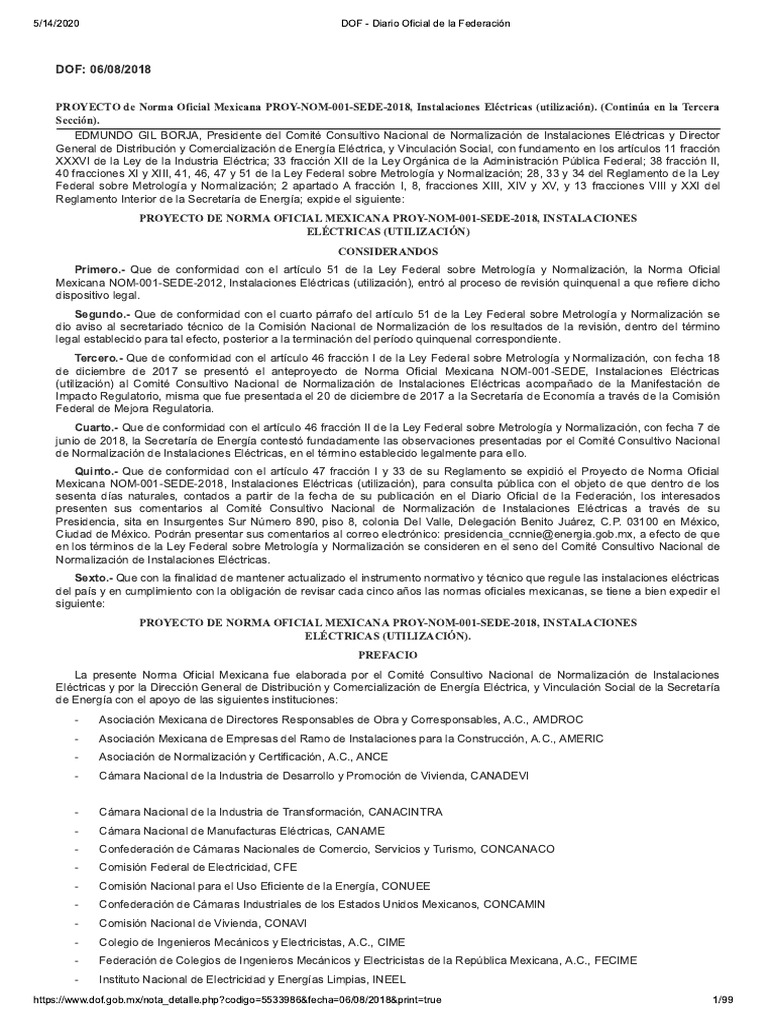 Nom 001 Sede 2018 PDF | PDF