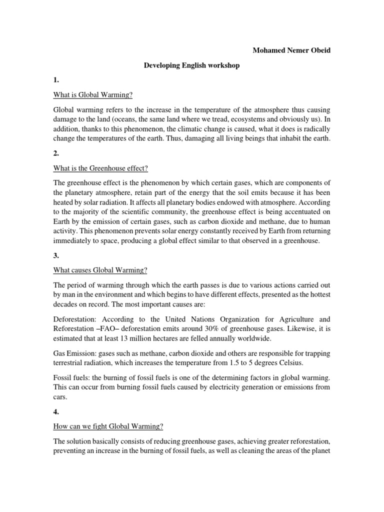 Climate Change Awareness Guide | PDF | Global Warming | Greenhouse Gas