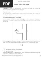 Antenna Theory - Short Dipole - Tutorialspoint PDF