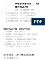 T2 Characteristics of Good Research