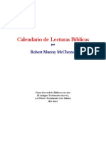 Calendario de Lecturas Bíblicas - Robert Murray McCheyne