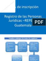 Registro de Las Personas Jurídicas - REPEJU - Rutas de Inscripción, Guatemala