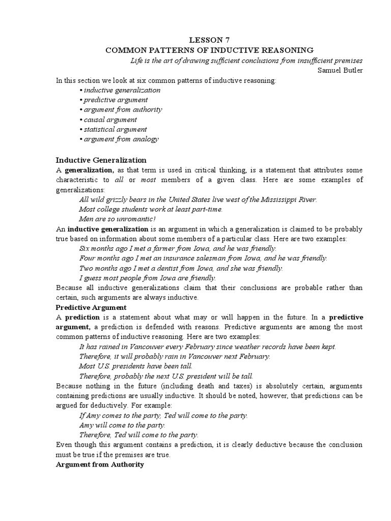 Critical Thinking Week 4 | PDF | Argument | Deductive Reasoning