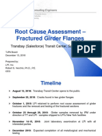 Root Cause Assessment - Fractured Girder Flanges: Transbay (Salesforce) Transit Center, San Francisco