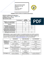 Planificación Matemática Secundaria