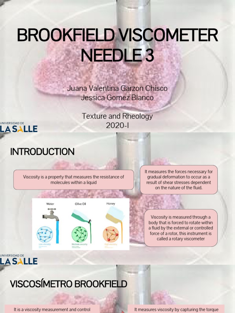 Viscosity Measurement of Foods Using a Brookfield