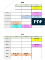 Abang jadual pelajaran mingguan