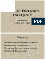 Orthopedic Emergencies and Urgencies: Scott Playford LCDR, MC, Usnr