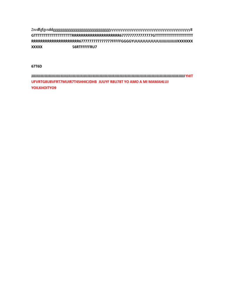 Unreadable Text Sample Document | PDF