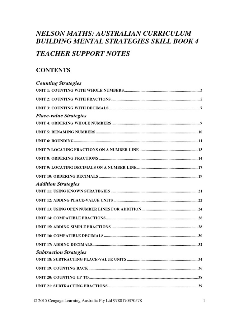 NMAC - BMS - 4 - Teacher Support Notes PDF | PDF | Multiplication | Numbers