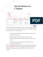 como usar tareas de teams