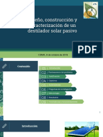 Diseño, Construccion y Caracterizacion de Un Destilador Solar Pasivo - Cambio Climatico PDF