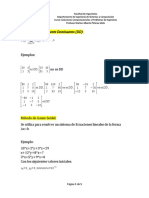 Métodos numéricos para sistemas de ecuaciones