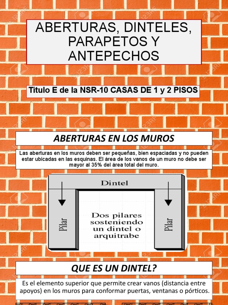 Aberturas y Dinteles | PDF | Hormigón | Ventana